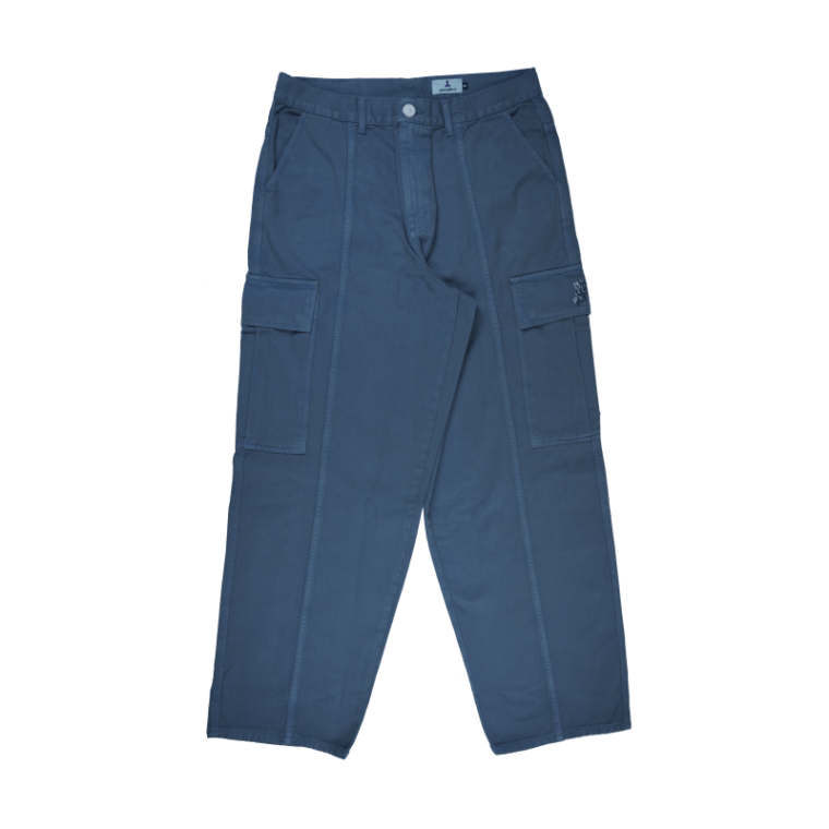 Calça desenvolvida extremamente resistente, sarja 12oz em modelagem baggy com bolsos com botão e zipper YKK - Purple-O