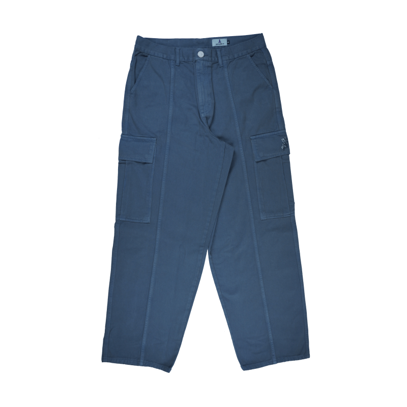 Calça desenvolvida extremamente resistente, sarja 12oz em modelagem baggy com bolsos com botão e zipper YKK - Purple-O