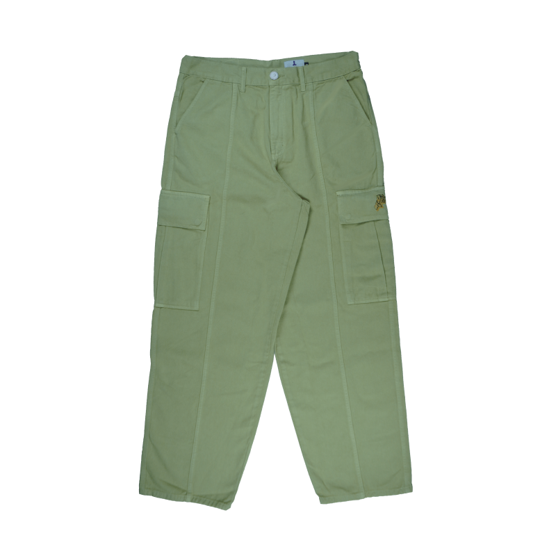 Calça desenvolvida extremamente resistente, sarja 12oz em modelagem baggy com bolsos com botão e zipper YKK - Purple-O