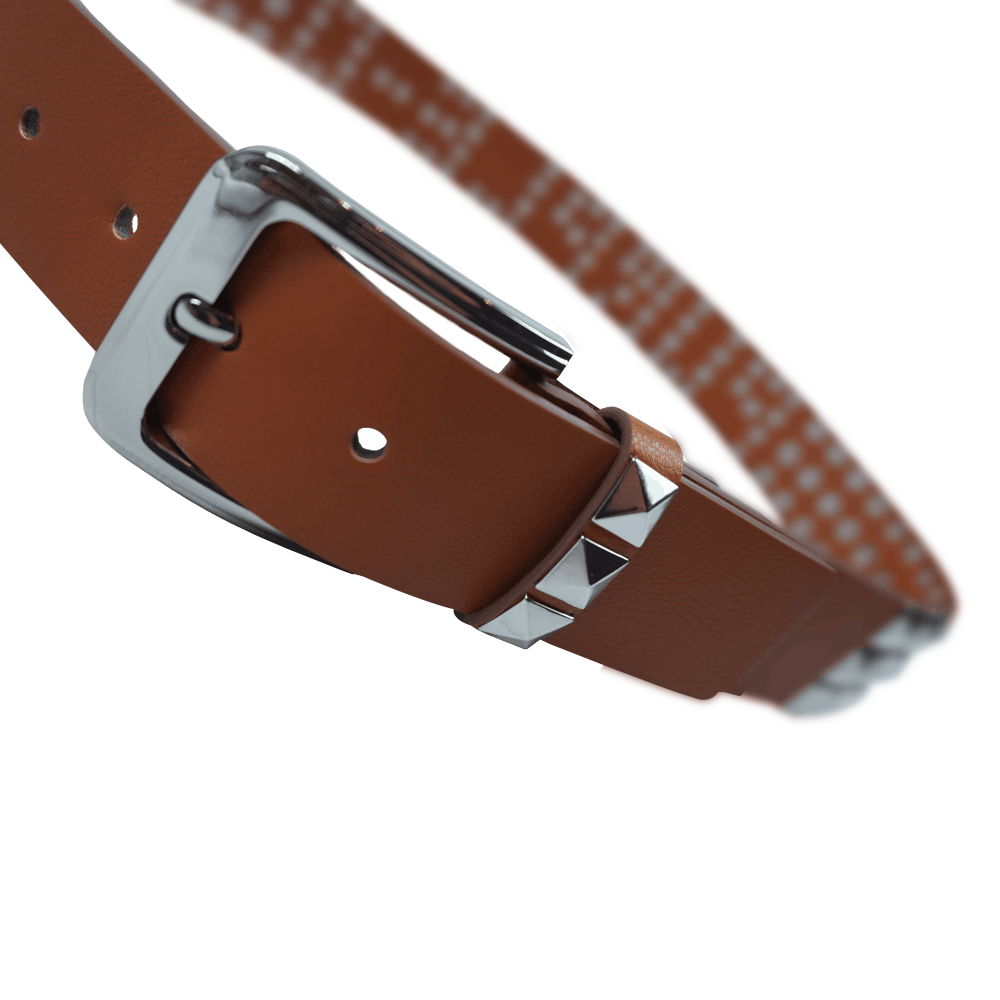 Ligh brown belts spikes - Image 2