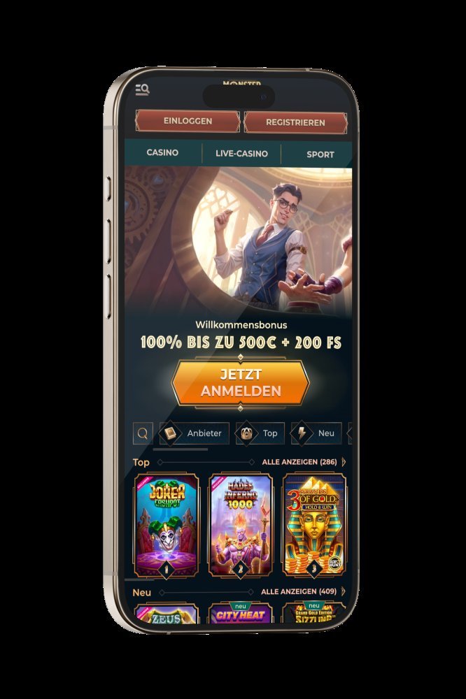 Monsterwin Casino - Deutschland Dein Neuer Lieblingsort für Online Glücksspiele - overview
